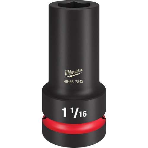 Shockwave Impact Duty Thin Wall Extra Socket, Impact, 1-1/16", 1" Drive, 6 Points, Deep Fastek