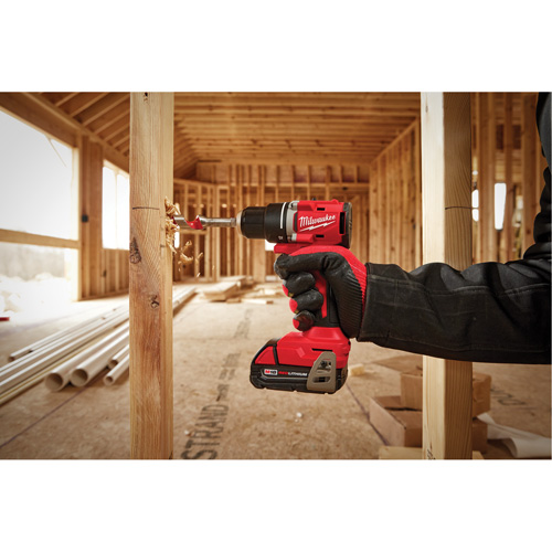 M18 Compact Brushless Drill/ Driver (Tool Only), Lithium-Ion, 18 V, 1/2" Chuck, 550 in-lbs Torque Fastek