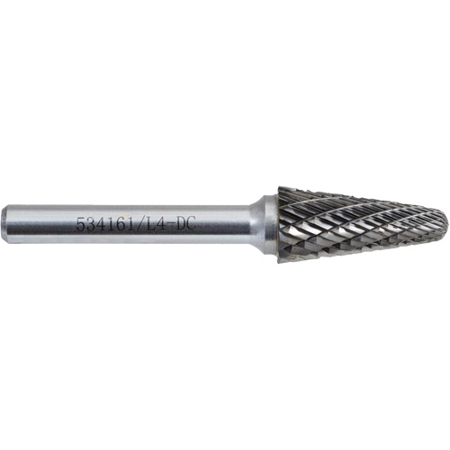 L4-DC JET-KUT Taper Shape Bur 9 (Radius End), 1/2" Dia. Fastek