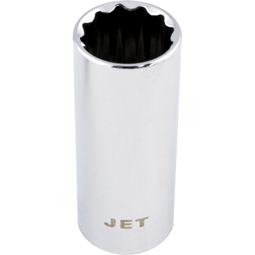 Chrome Socket, 10 mm, 1/4" Drive, 12 Points, Deep Fastek