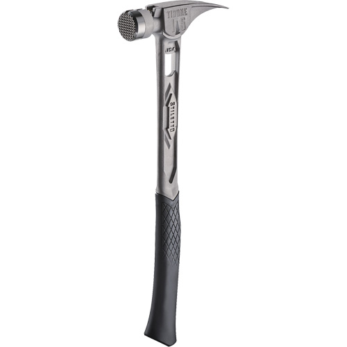 TIBONE Milled Titanium Framing Hammer, 15 oz., Solid Steel Handle, 17-17/50" L Fastek