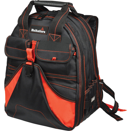 Deluxe Tool Backpack, Black/Red, Ballistic/Polyester Fastek