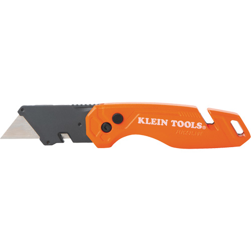 Folding Utility Knife With Blade Storage, 1" Blade, Steel Blade, Metal Handle Fastek