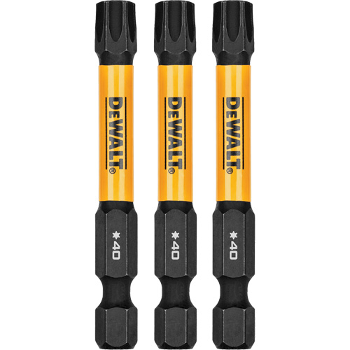 3-Piece FLEXTORQ&reg; Impact Screwdriving Bits, Torx, T-40, 1/4" Drive Fastek