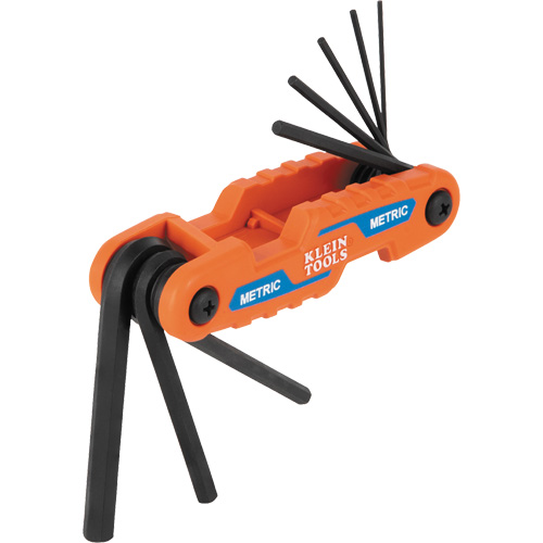 Compact Folding Hex Key Set, 8 Pcs., Metric Fastek