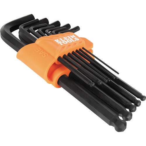 L-Style Ball-End Hex Key Wrench Set, 12 Pcs., Imperial Fastek