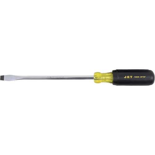 JKSS-8R Slot Screwdriver, 3/8" Tip, Round, 8" L, Cushion Grip Handle Fastek