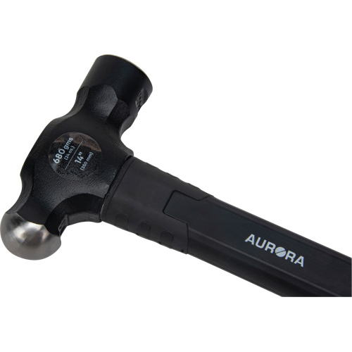 Ball Pein Hammer, 24 oz. Head Weight, Plain Face, Fibreglass Handle Fastek