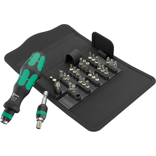 32-piece Kraftform Kompakt 71 Security Screwdriver, 4-17/25" L, Cushion Grip Handle Fastek