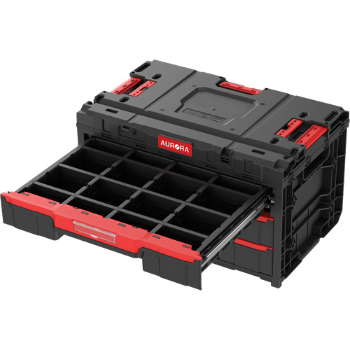 Arx&reg; 3-Drawer Toolbox, 23-1/10" x 15" x 13-2/5", Black Fastek