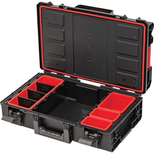 Arx Small Toolbox, 23" x 15" x 7-1/2", Black Fastek