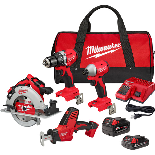 4-Tool Combo Kit, Lithium-Ion, 18 V Fastek