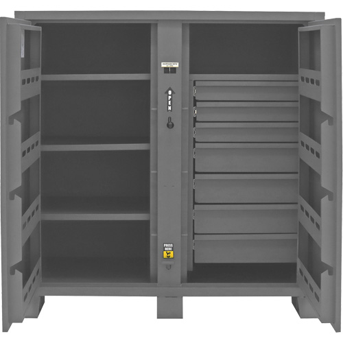 Jobsite Storage Cabinet, Steel, 59 Cubic Feet, Grey Fastek