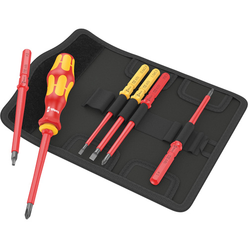Kraftform Kompakt VDE 7 Imperial Bit-Holding Screwdriver & Blades, 1000 V, 6 Pcs Fastek