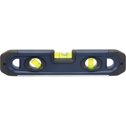 Torpedo Level, 9" L, 3 Vials, Magnetic Fastek