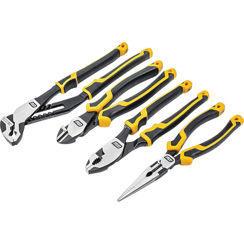 PITBULL Dual Material Mixed Plier Set, 4 Pieces Fastek