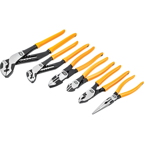 PITBULL Dipped Handle Mixed Plier Set, 6 Pieces Fastek