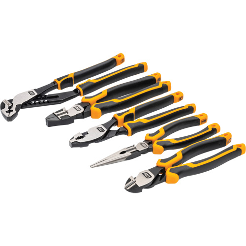 PITBULL Cushion Grip Pliers Set in Foam Storage Tray, 5 Pieces Fastek
