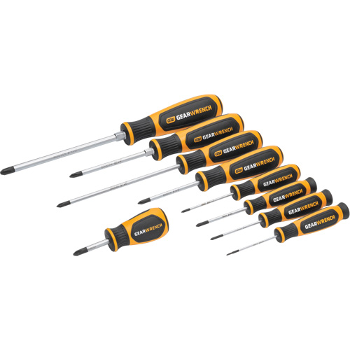 Phillips&reg; Dual Material Screwdriver Set in Foam Storage Tray, 9 Pcs. Fastek