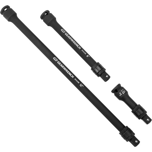 Jeu de rallonges &agrave; chocs verrouillables 3 mcx, Prise de 3/8", Fini Phosphate de mangan&egrave;se, 3 M Fastek