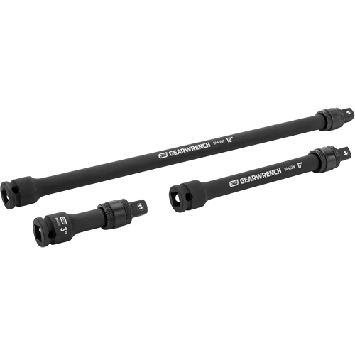 Jeu de rallonges &agrave; chocs verrouillables 3 mcx, Prise de 3/8", Fini Phosphate de mangan&egrave;se, 3 M Fastek