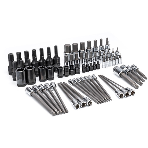 Drive Metric Bit Socket Set in Foam Storage Tray, 74 Pcs Fastek