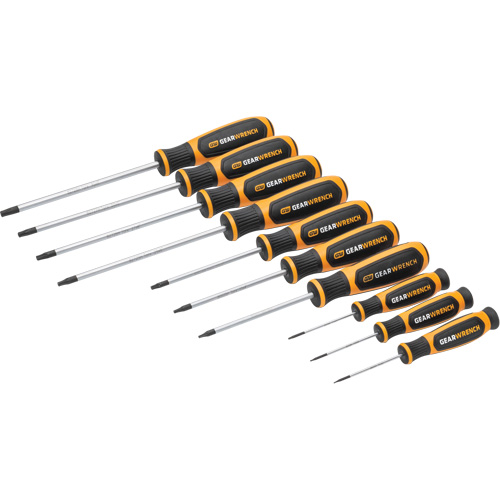 Torx&reg; Dual Material Screwdriver Set in Foam Storage Tray, 10 Pcs. Fastek