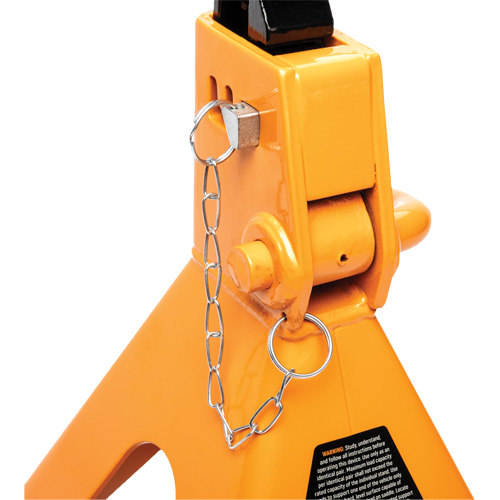 Ratcheting Jack Stand, Locking Pin, 3 tons Capacity, 11-3/4" - 17-1/2" H Fastek