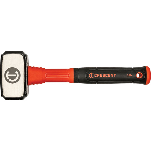 Drilling Hammer, 3 lbs., Fibreglass Handle, 4" L Fastek