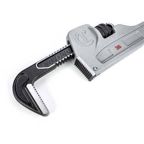 Cl&eacute; &agrave; tuyaux, Cap des m&acirc;choires 5", Longueur 36", Fini Rev&ecirc;tement en poudre, Prise Non-ergonomique Fastek