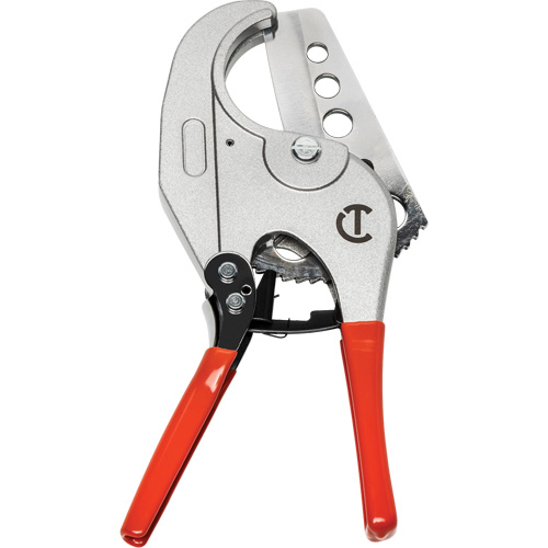 Ratcheting PVC Pipe Cutter with Dipped Grips, 1/4"- 2-3/8" Capacity Fastek