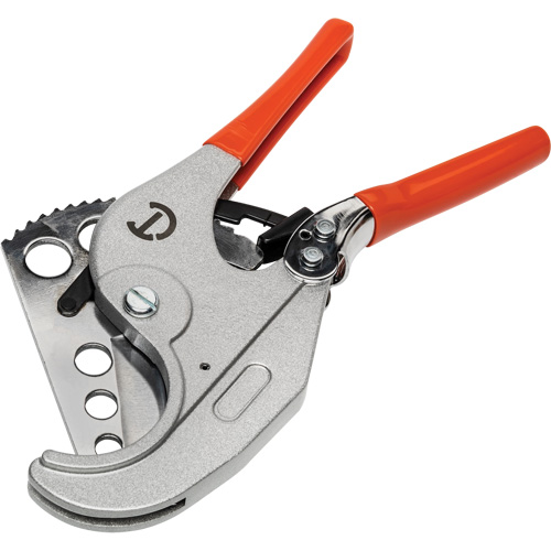 Ratcheting PVC Pipe Cutter with Dipped Grips, 1/4"- 2-3/8" Capacity Fastek