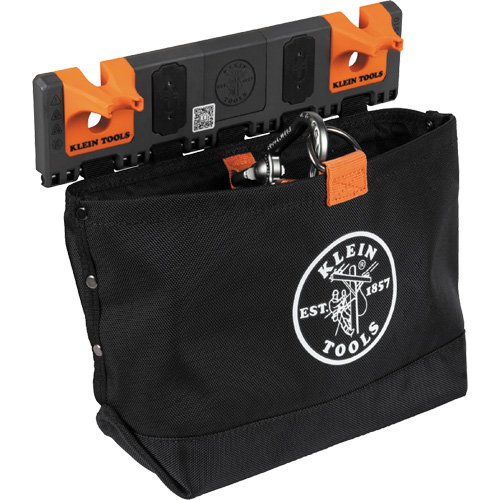 Bucket Work CentreS-Hook Hardware Pouch Module, Nylon, 1 Pockets, Black/Orange Fastek