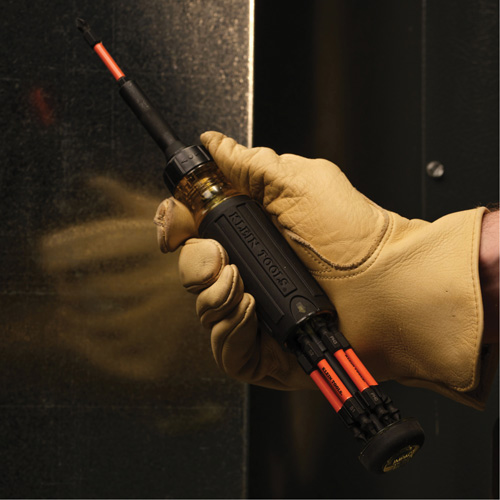15-in-1 Ratcheting Impact-Rated Multi-Bit Torsion Zone Screwdriver, 9-1/2" L, Cushion Grip Handle Fastek