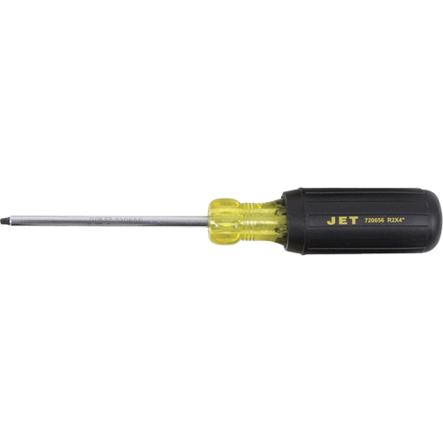 JKSR-2 Square Screwdriver, #2 Tip, Round, 4" L, Cushion Grip Handle Fastek