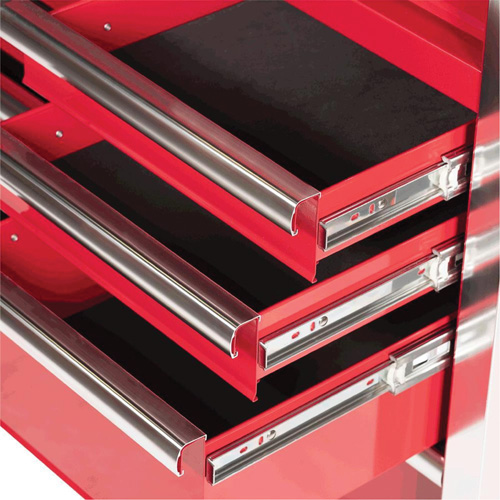 PRC4211 Pro Series Roller Cabinet, 11 Drawers, 42" W x 18" D x Red Fastek
