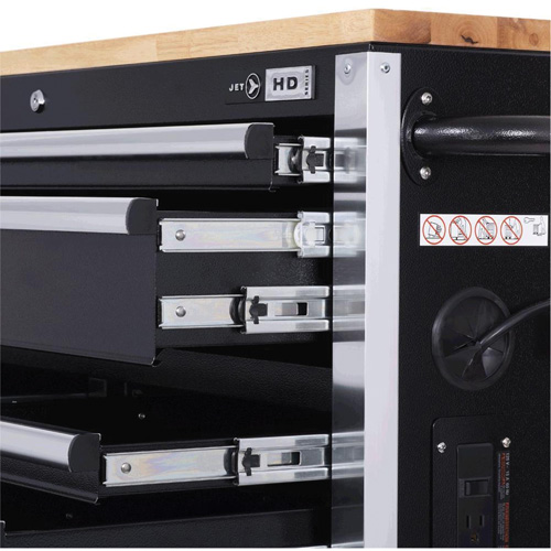 HDRC5212 HD Series Roller Cabinet, 12 Drawers, 51-1/4" W x 21" D x 40-3/10" H, Black Fastek