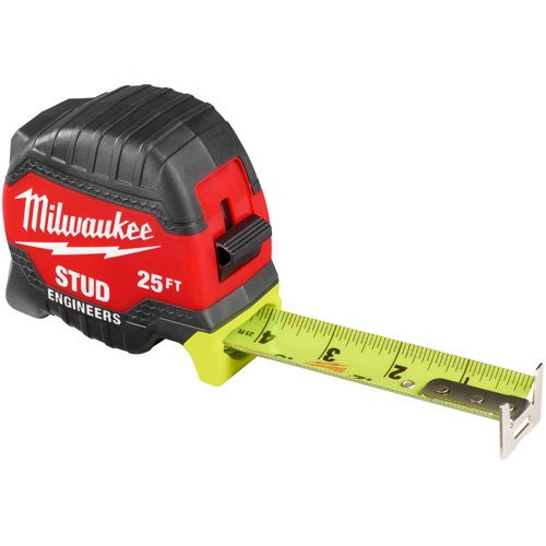 Stud Tape Measure with Engineer's Scale, 1-5/16" x 25' Fastek