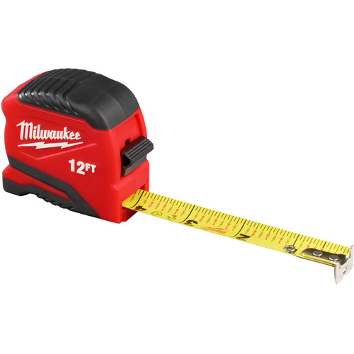 Compact Tape Measure, 13/16" x 12' Fastek