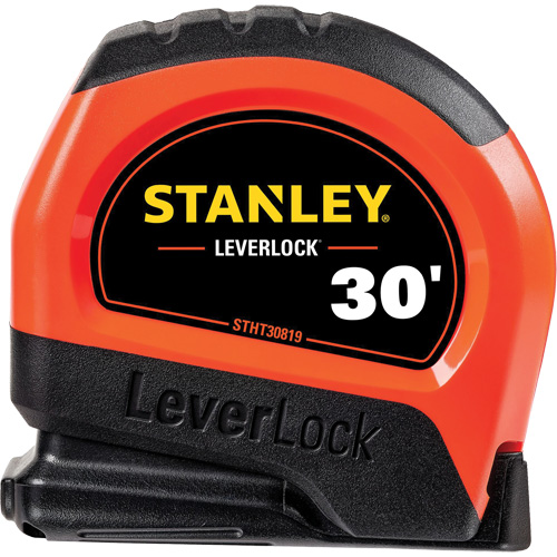High-Visibility LEVERLOCK&reg; Tape Measure, 30', Imperial Graduations Fastek