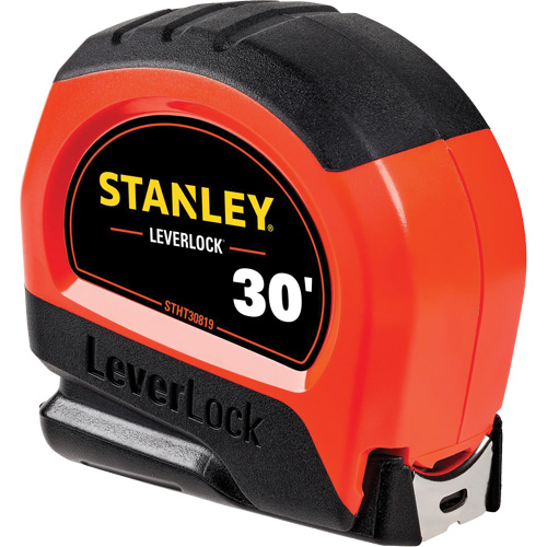 High-Visibility LEVERLOCK&reg; Tape Measure, 30', Imperial Graduations Fastek