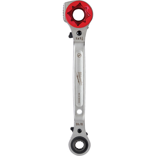 Lineman's 5-in-1 Ratcheting Wrench with Milled Strike Face, 3/4"/1"/1-1/8" Drive, Ergonomic Handle Fastek