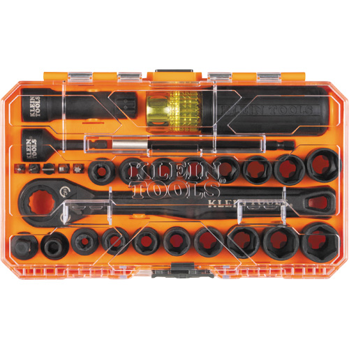 Jeu de douilles &agrave; chocs ouvertes essentielles KNECT, 28 Mcx, Chocs, Prise de 3/8" Fastek