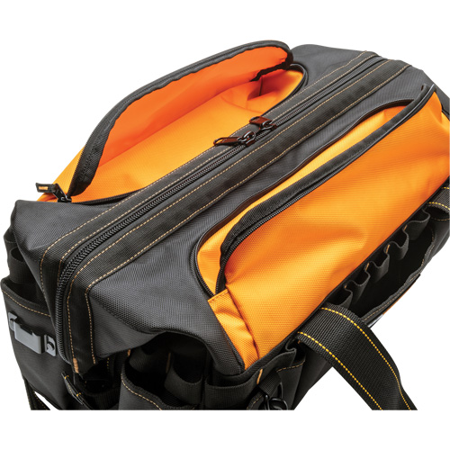 Sac &agrave; outils de 20" pour les professionnels, Nylon, 33 pochettes, Noir/Orange Fastek