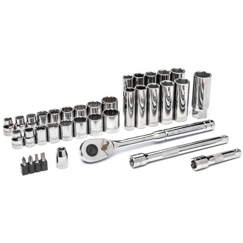 3/8” Drive 72-Tooth, 12-Point Drive Mechanics Tool Set Fastek