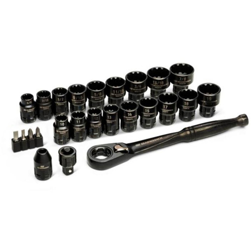 Pass-Thru Ratchet & Socket Set, 25 Pcs, 3/8" Drive Size Fastek