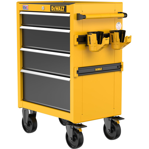 Heavy-Duty Rolling Tool Chest, 4 Drawers, 26" W x Yellow Fastek