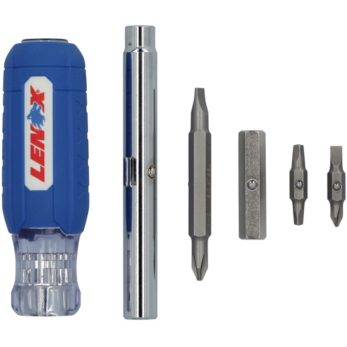 9-in-1 Multi-Bit Screwdriver, Textured Handle Fastek