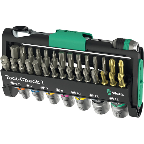 Ensemble d'outils Tool-Check 1, 38 Mcx, Prise de 1/4" Fastek