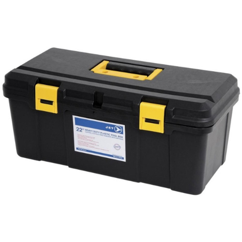 JPTB-22 Plastic Hand Tool Box, 22" W x 10-1/4" D x 9-1/2" H, Black Fastek